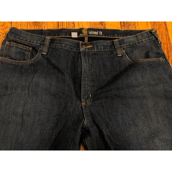 Carhartt Men's Jeans 42x30 Fleece Lined Relaxed Fit Straight Leg Denim Heavy - Picture 2 of 8